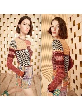 Ulla Johnson Esma jacquard-knit sweater size M
